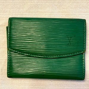 36. Louis Vuitton Green Epi Card Case